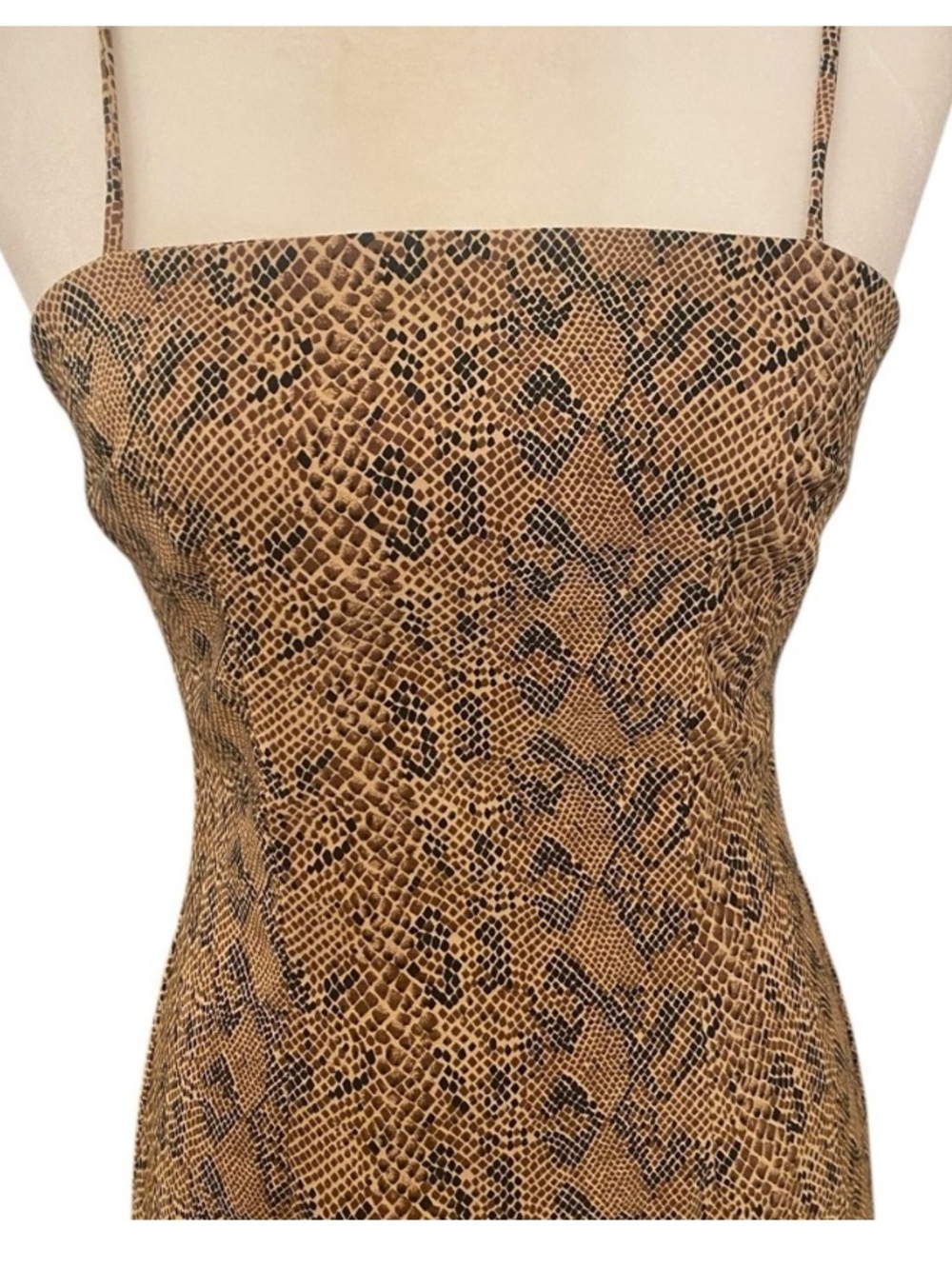 Heart Soul Womens Vintage 90s Snakeskin Print Dress - Picture 2 of 7